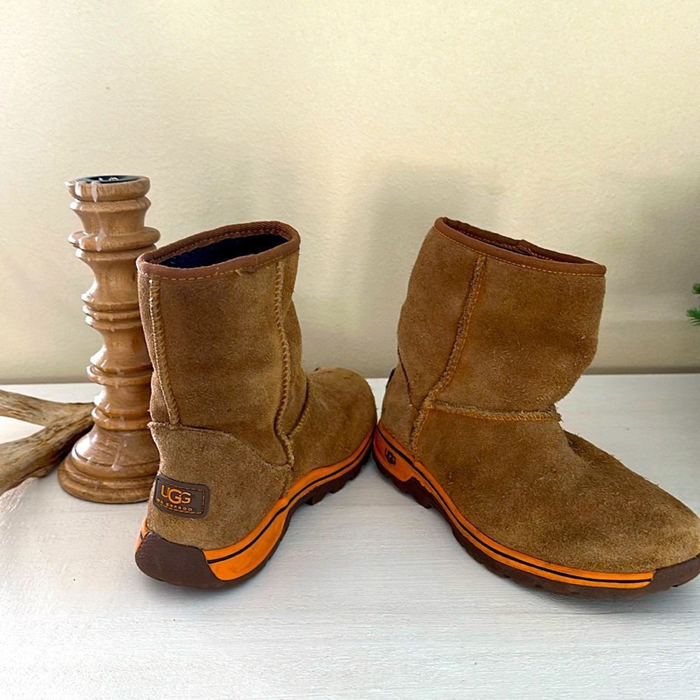 Boys girls kid Ugg leather suede lined boots winter